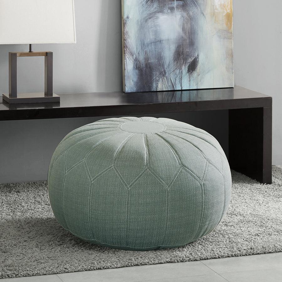 Olliix.com Ottomans & Stools - Kelsey Round Pouf Ottoman Seafoam