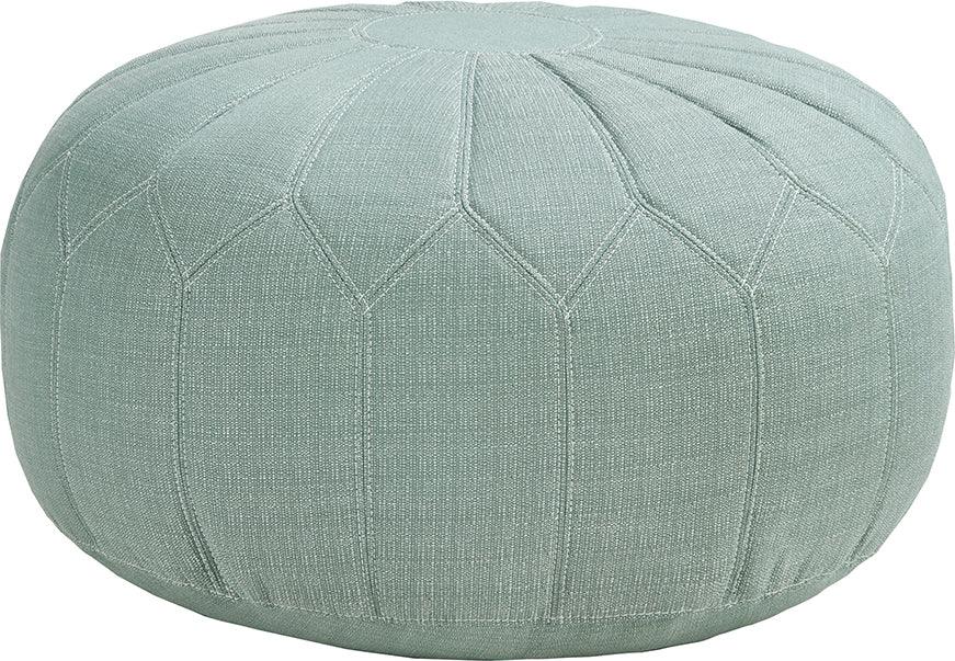 Olliix.com Ottomans & Stools - Kelsey Round Pouf Ottoman Seafoam