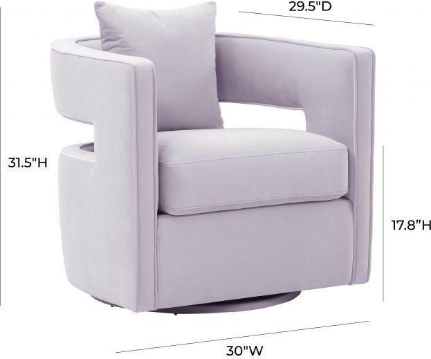 Tov Furniture Accent Chairs - Kennedy Lavender Swivel Chair