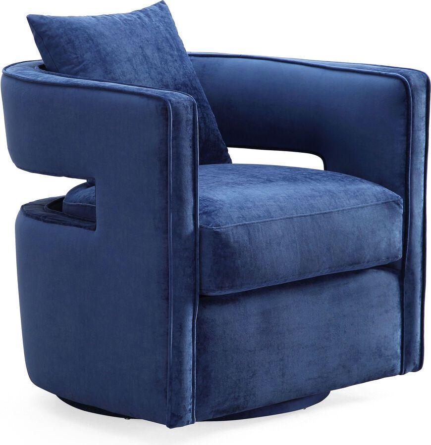 Tov Furniture Accent Chairs - Kennedy Navy Swivel Chair