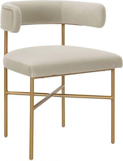 Tov Furniture Accent Chairs - Kim Performance Velvet Chair in Cream