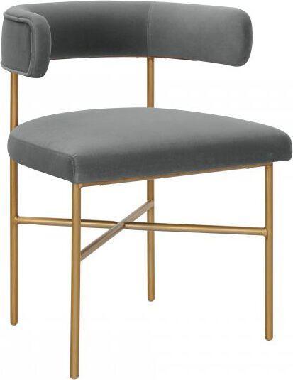 Tov Furniture Accent Chairs - Kim Performance Velvet Chair in Grey