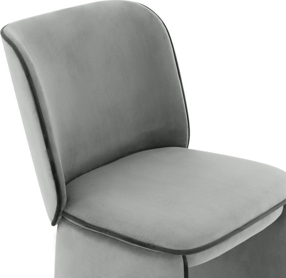 Grey velvet dining online chair covers