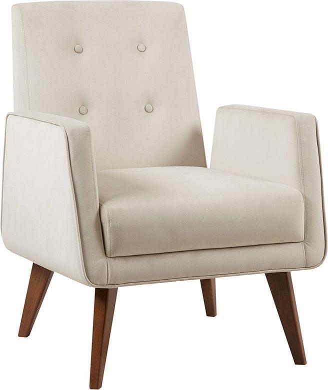 Olliix.com Accent Chairs - Lacey Upholstered Button Tufted Accent Chair Beige