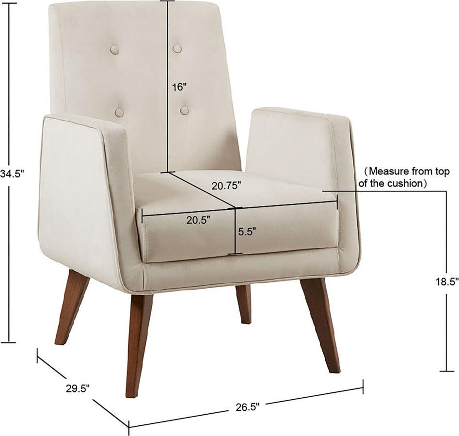 Accent chair size hot sale