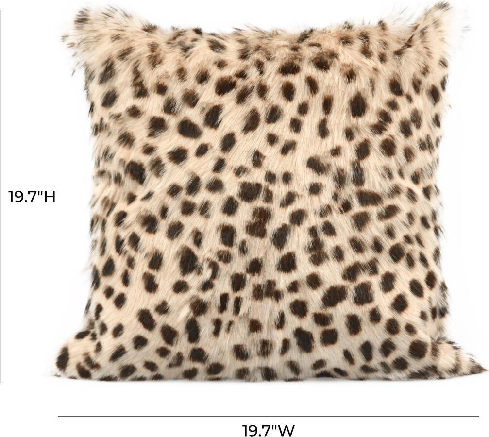 Tov Furniture Pillows & Throws - Leopard Print Goatskin 20" Pillow Leopard