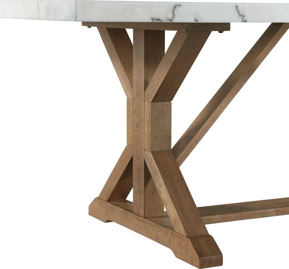 Elements Dining Tables - Liam Standard Height Rectangular Dining Table in White Marble