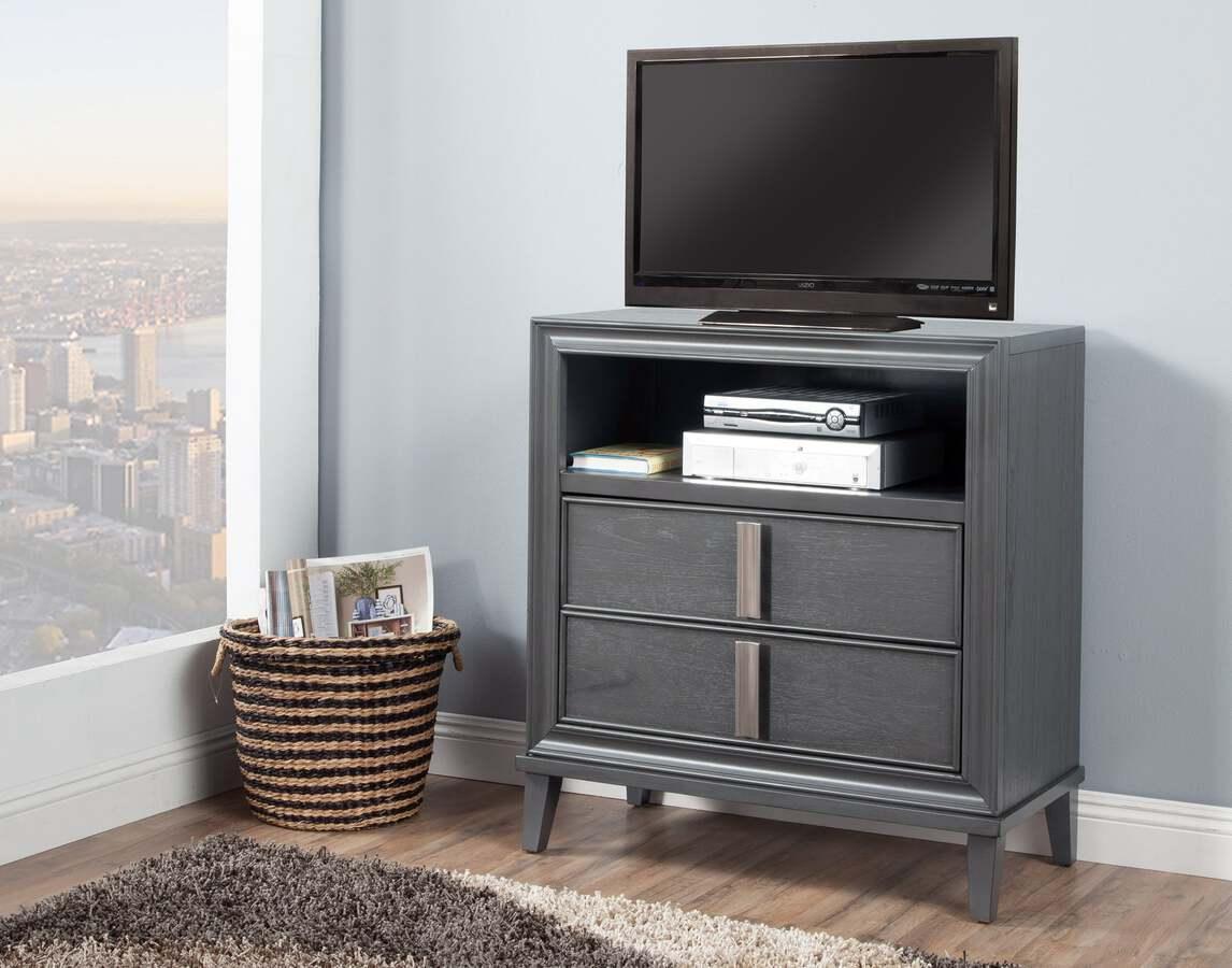 Alpine Furniture TV & Media Units - Lorraine TV Media Chest Dark Gray