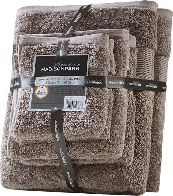 Madison Park Signature - Turkish Cotton 6 Piece Bath Towel Set - Taupe