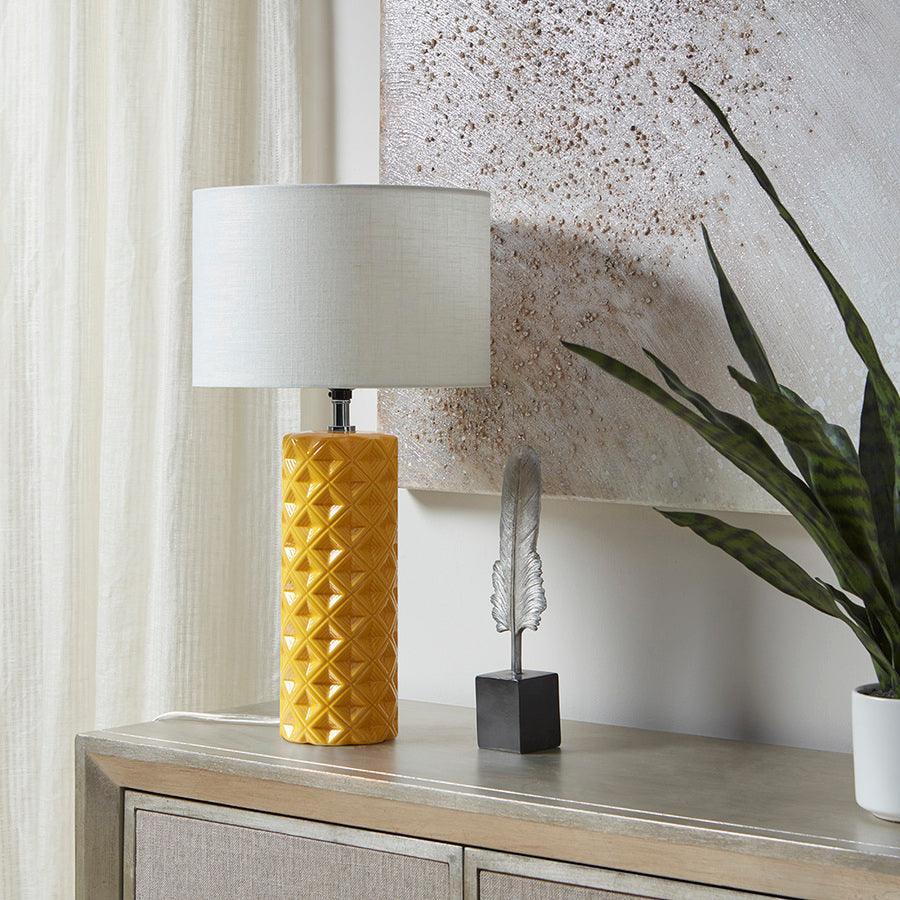 Olliix.com Table Lamps - Macey Ceramic Table Lamp Orange