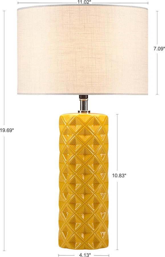 Olliix.com Table Lamps - Macey Ceramic Table Lamp Orange