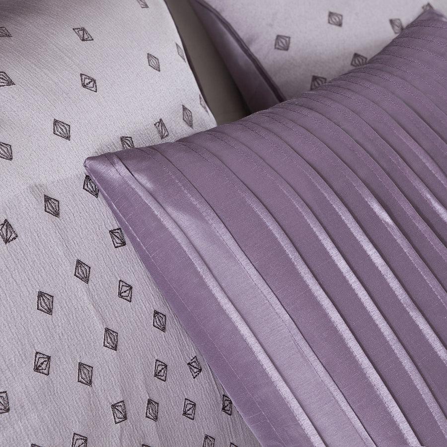 Amaryllis Purple Floral 7 pc Comforter Bed Set by Madison Park