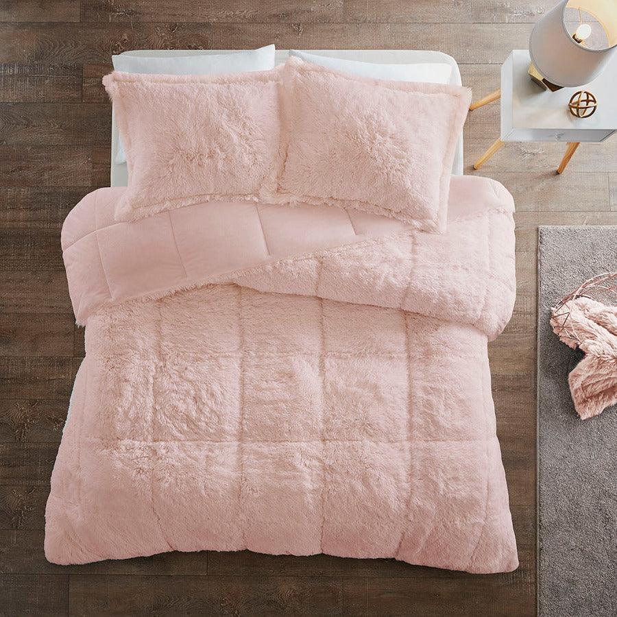 Olliix.com Comforters & Blankets - Malea Full/Queen Comforter (Set) Blush