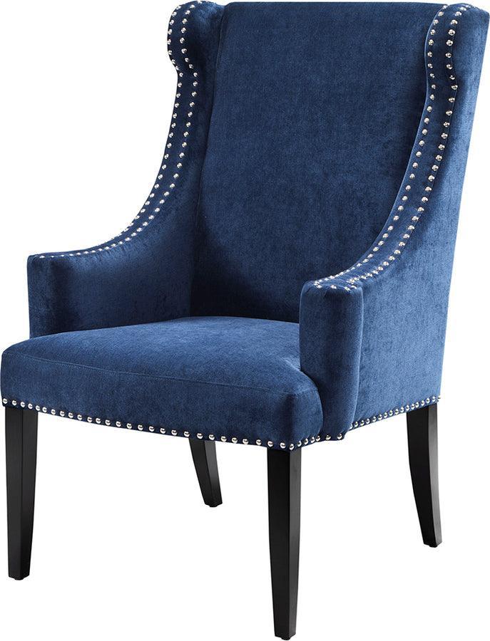 Olliix.com Accent Chairs - Marcel High Back Wing Chair Blue