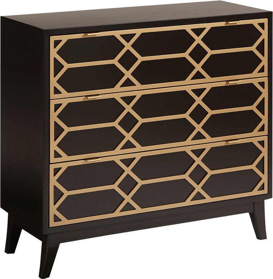 Black and online gold accent chest