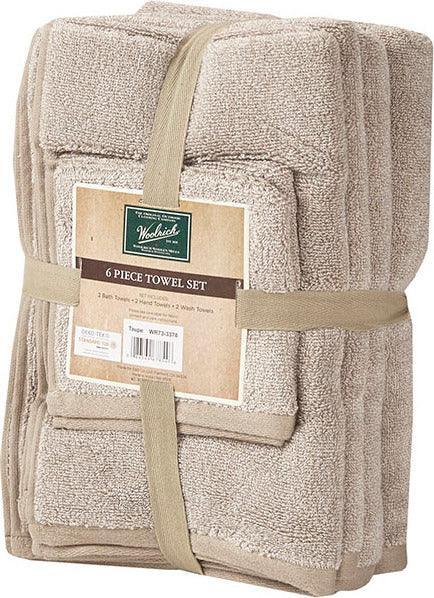 Shop Marle 100% Cotton Dobby Yarn Dyed 6 Piece Towel Set Natural, Bath  Towels