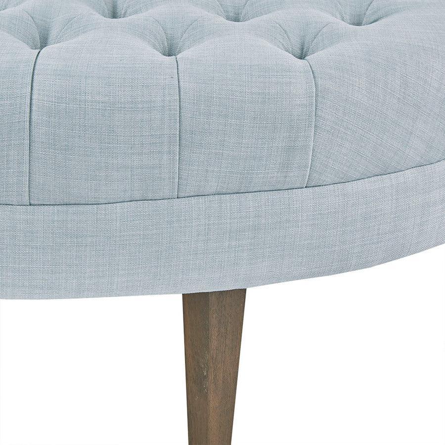 Olliix.com Ottomans & Stools - Martin Modern/Contemporary Surfboard Tufted Ottoman 48"W x 27.5"D x 18"H Dusty Blue