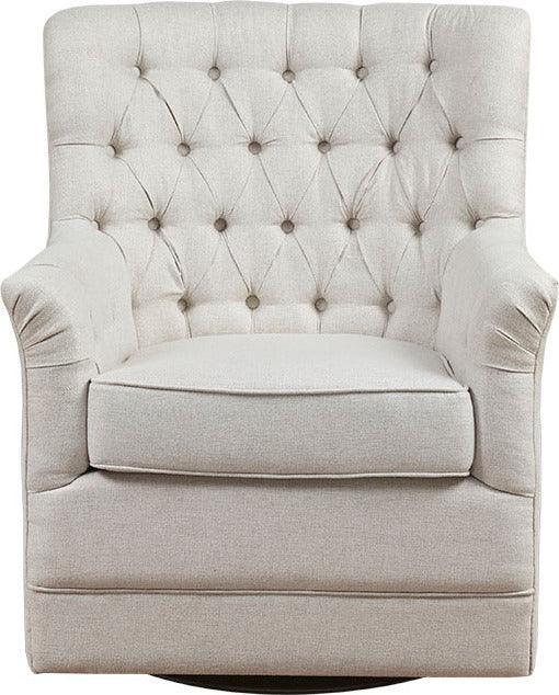 Olliix.com Accent Chairs - Mathis Swivel Glider Chair Natural