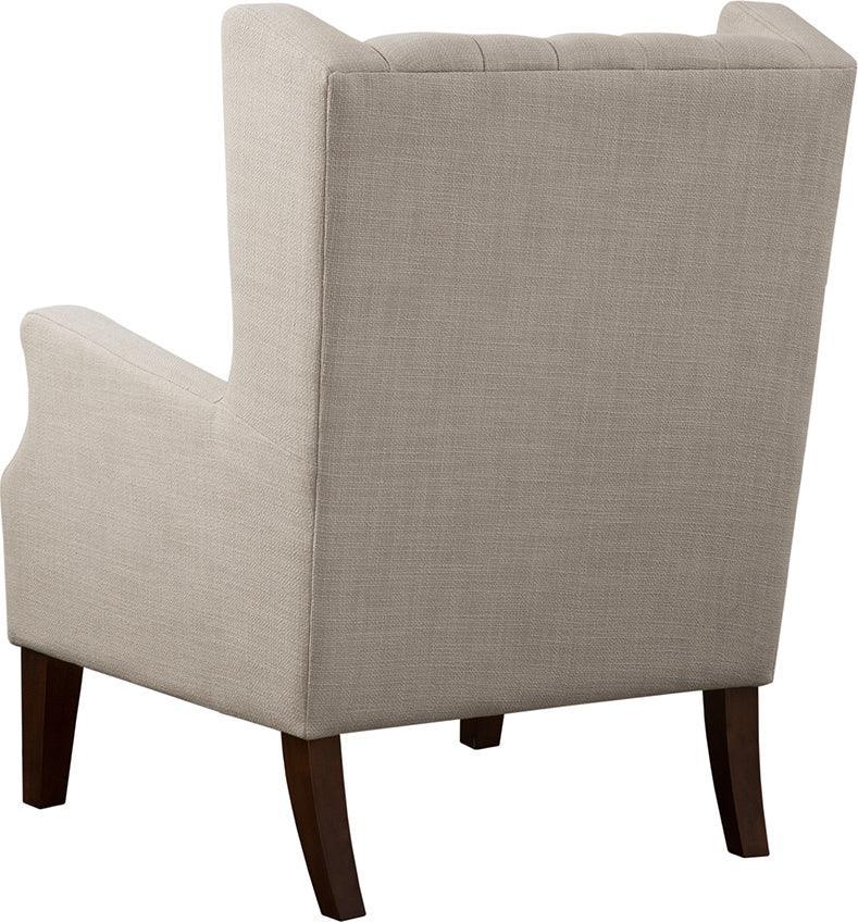 Olliix.com Accent Chairs - Maxwell Button Tufted Wing Chair Linen