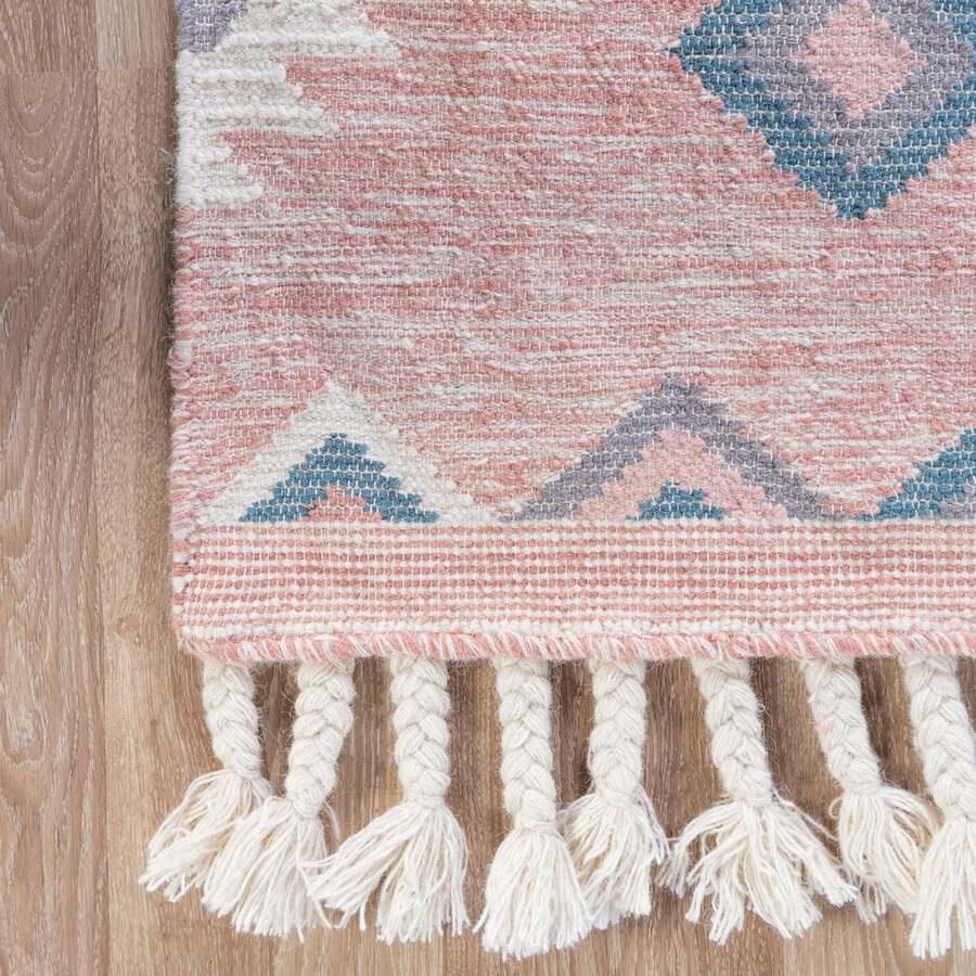 Unique Loom Indoor Rugs - Mesa Tribal 8x11 Rectangular Rug Pink