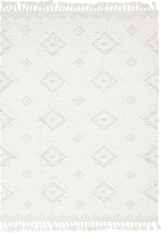 Unique Loom Indoor Rugs - Mesa Tribal 9x12 Rectangular Rug Ivory