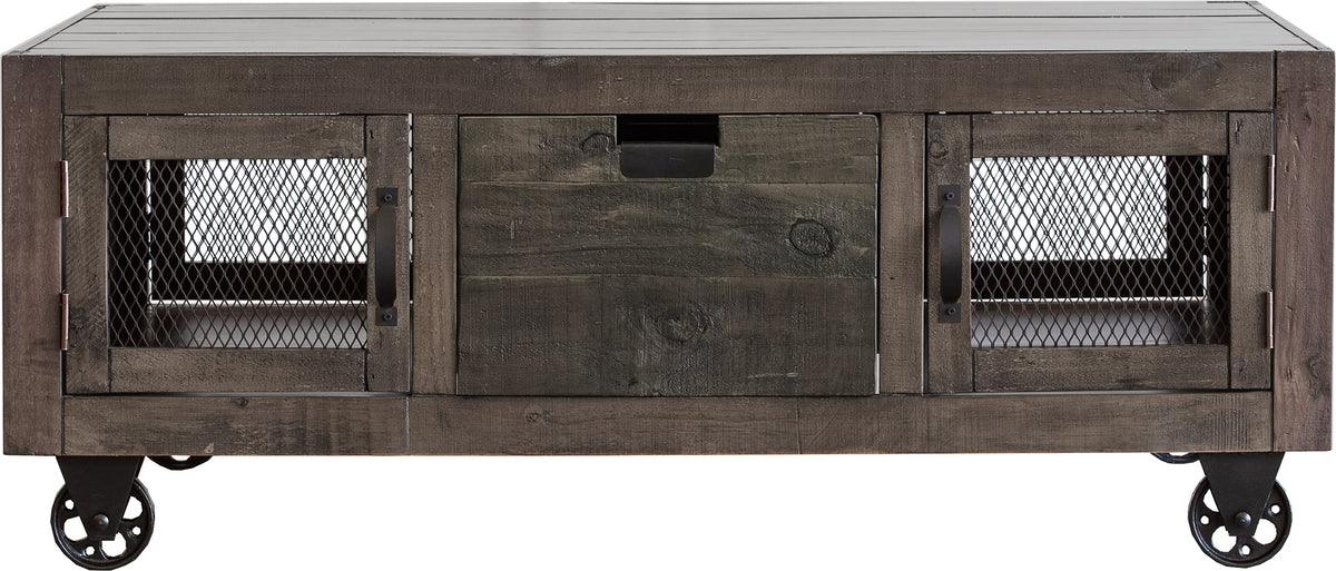 Elements Coffee Tables - Micah Rectangular Storage Coffee Table in Gray