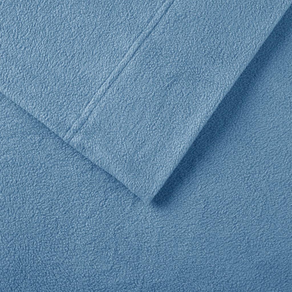 Olliix.com Sheets & Sheet Sets - Micro Fleece Queen Sheet Set Blue