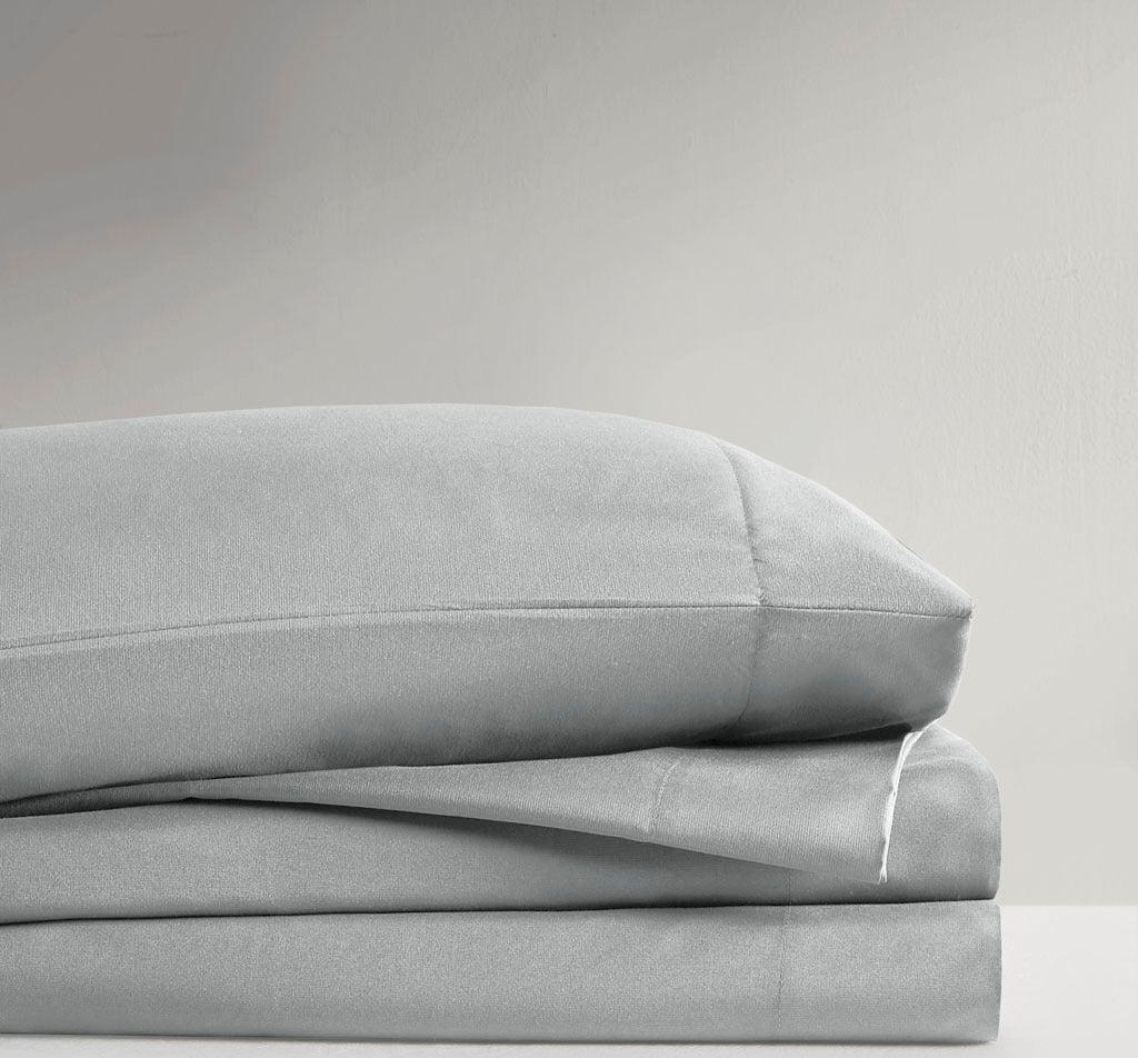 Olliix.com Sheets & Sheet Sets - Microfiber King Sheet Set Gray