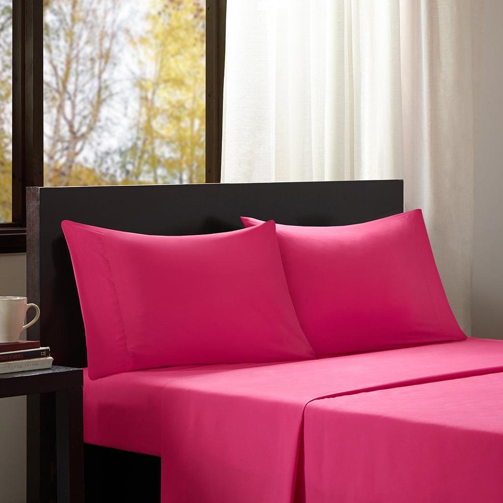 Olliix.com Sheets & Sheet Sets - Microfiber King Sheet Set Pink