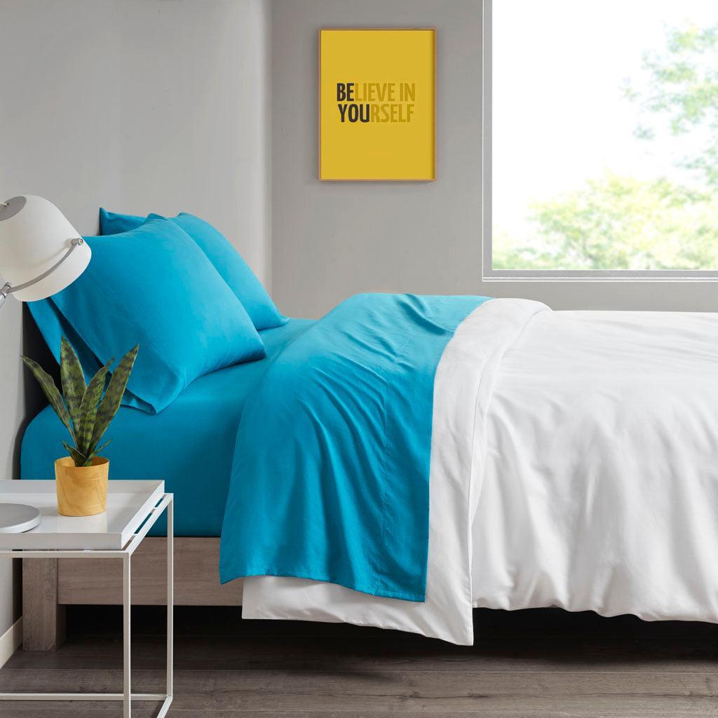 Olliix.com Sheets & Sheet Sets - Microfiber King Sheet Set Teal