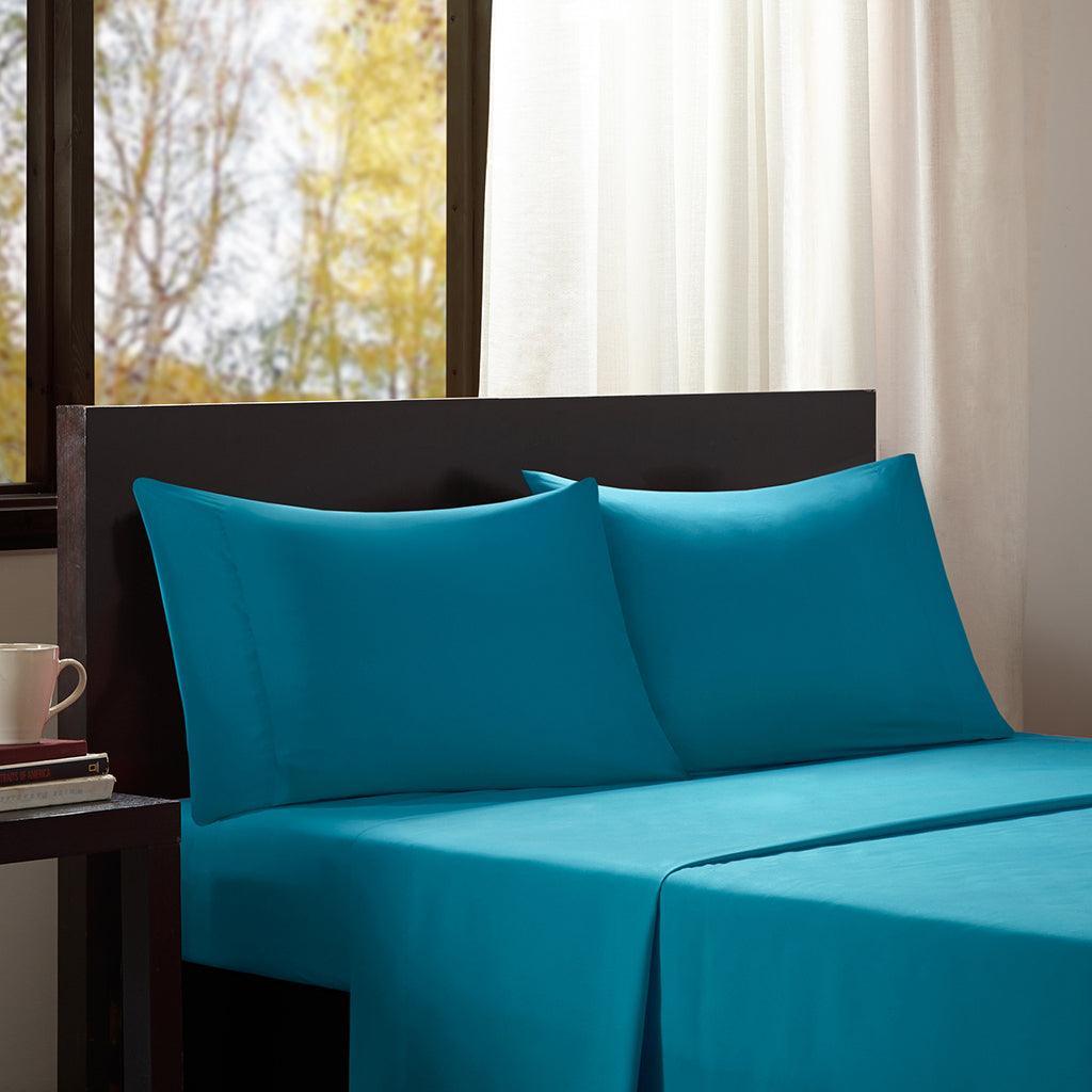 Olliix.com Sheets & Sheet Sets - Microfiber Twin Sheet Set Teal