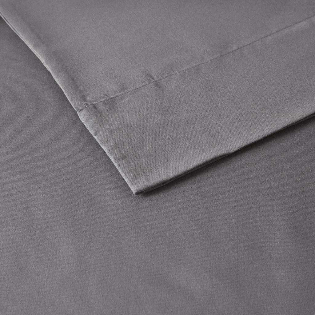 Olliix.com Sheets & Sheet Sets - Microfiber Twin Wrinkle Free Sheet Set Charcoal