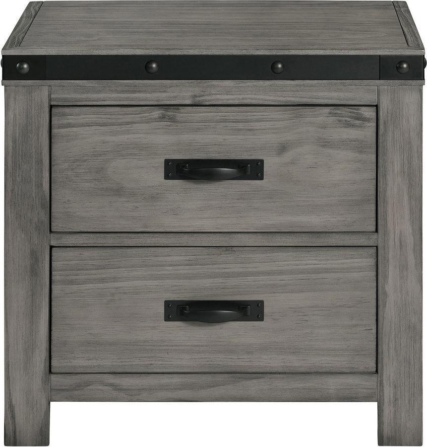 Elements Nightstands & Side Tables - Montauk 2-Drawer Nightstand Gray