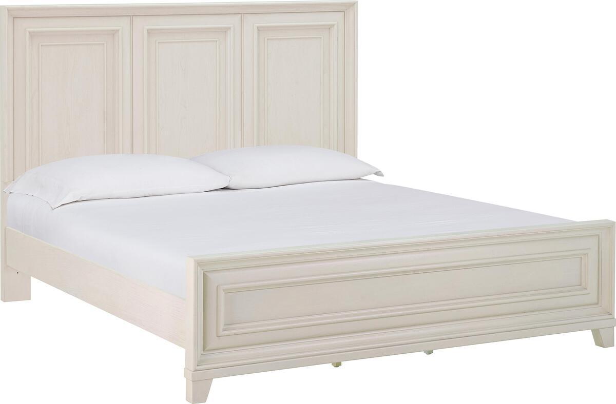 Tov Furniture Beds - Montauk Weathered White King Panel Bed