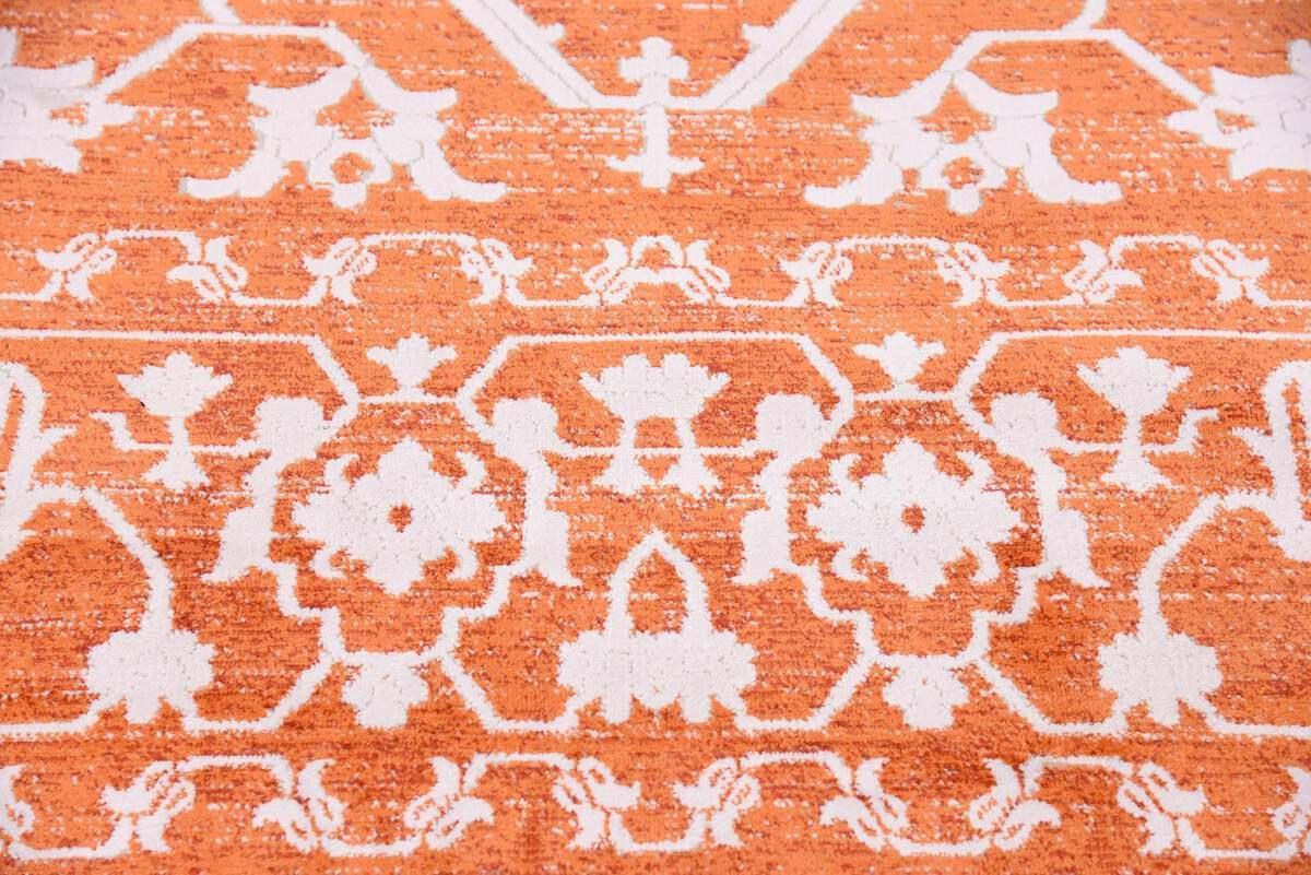 Unique Loom Indoor Rugs - New Border 9x12 Terracotta & Ivory