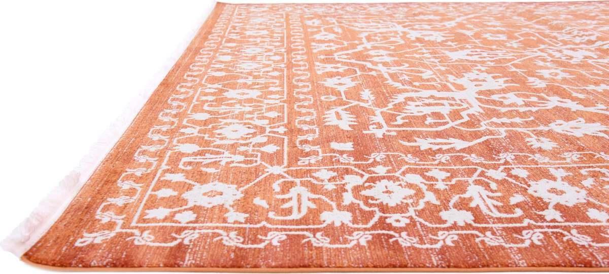 Unique Loom Indoor Rugs - New Border 9x12 Terracotta & Ivory