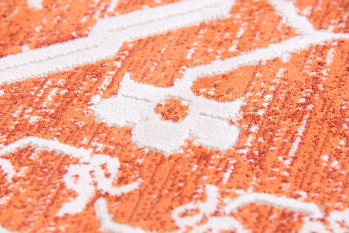 Unique Loom Indoor Rugs - New Border 9x12 Terracotta & Ivory