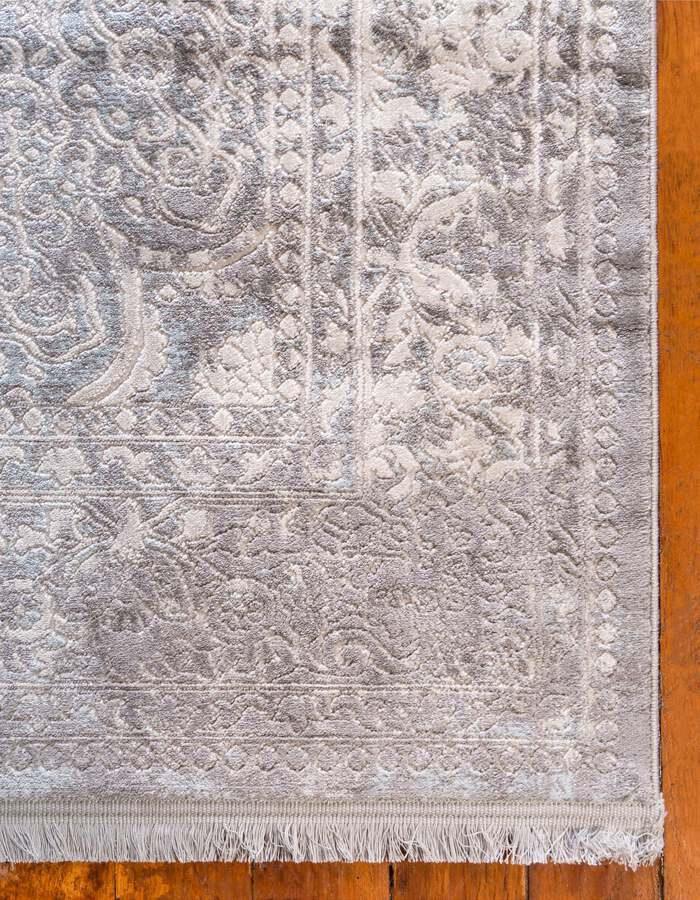 Unique Loom Indoor Rugs - New Classical Border 10x13 Light Blue & Ivory