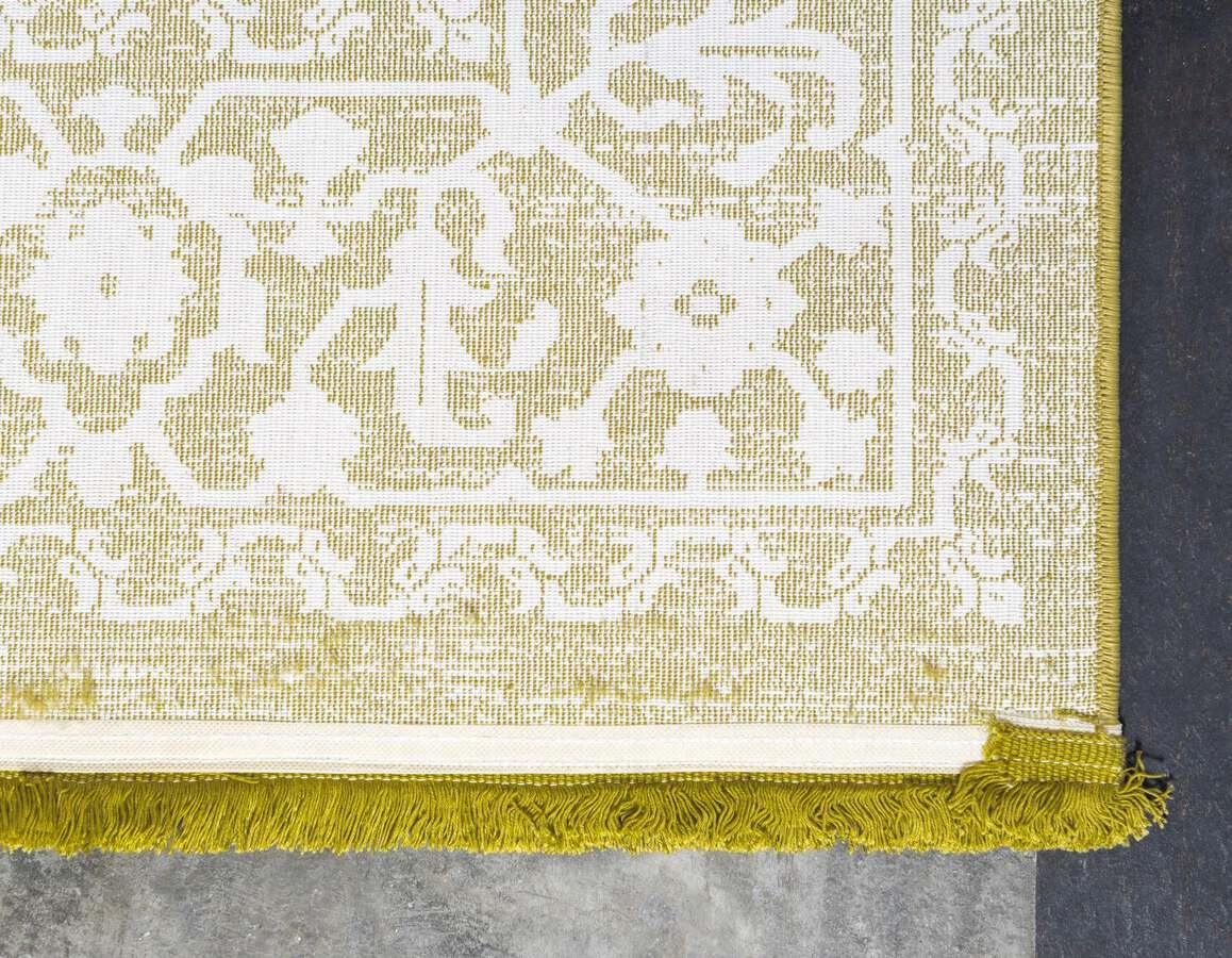 Unique Loom Indoor Rugs - New Classical Border 8x11 Light Green & Ivory