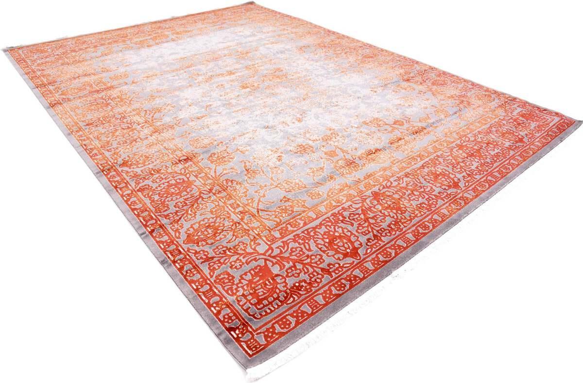 Unique Loom Indoor Rugs - New Classical Border 9x12 Terracotta & Gray