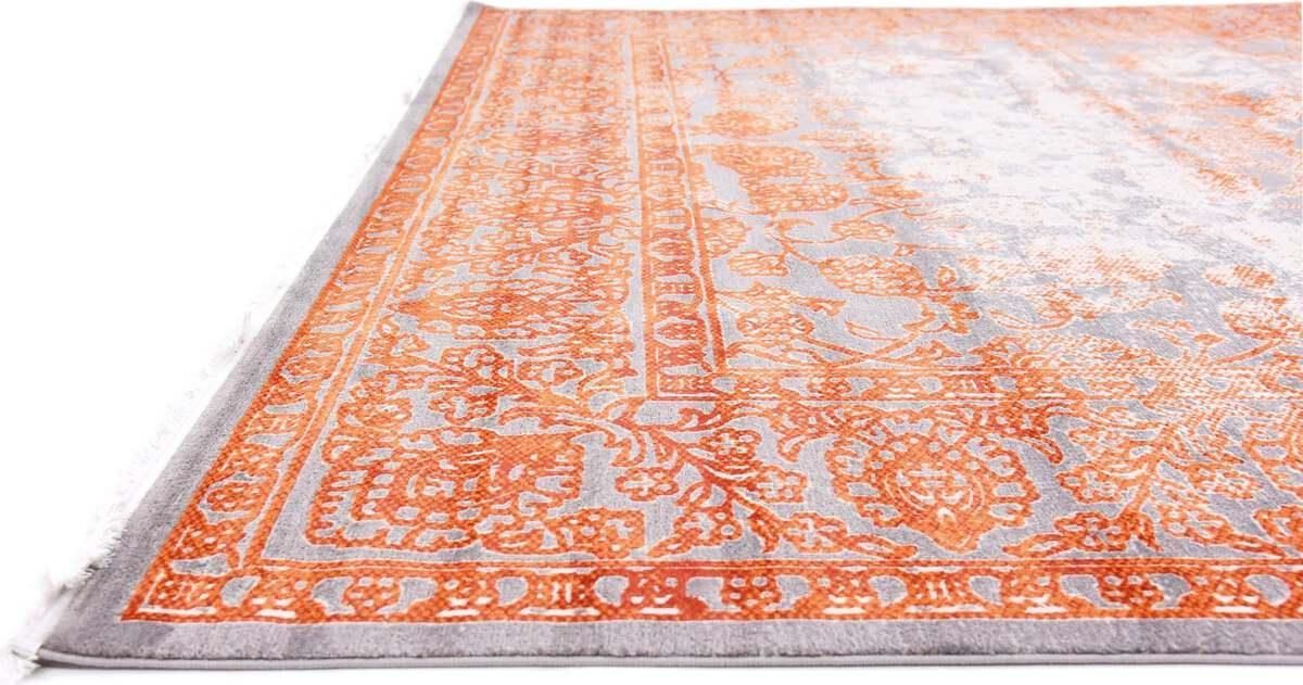 Unique Loom Indoor Rugs - New Classical Border 9x12 Terracotta & Gray