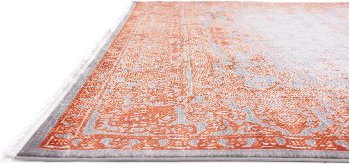 Unique Loom Indoor Rugs - New Classical Farmhouse 8x11 Rectangular Rug Terracotta