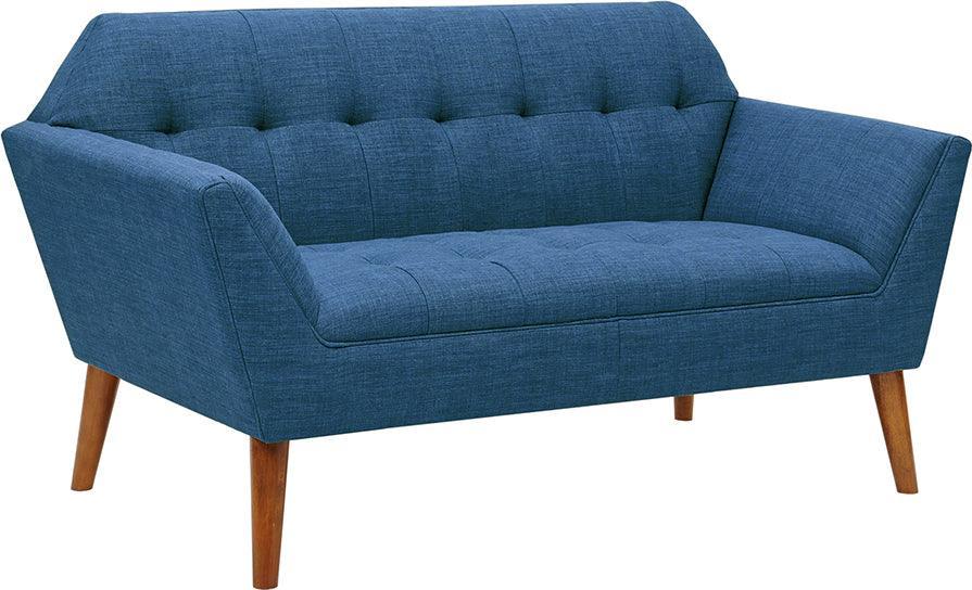 Olliix.com Loveseats - Newport Industrial Loveseat 59W x 30.75D x 31.5H" Blue