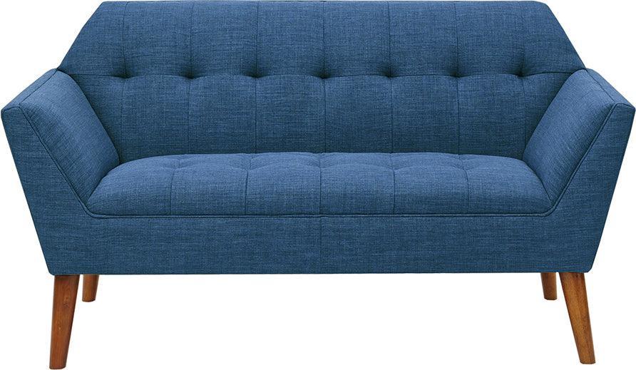 Olliix.com Loveseats - Newport Industrial Loveseat 59W x 30.75D x 31.5H" Blue