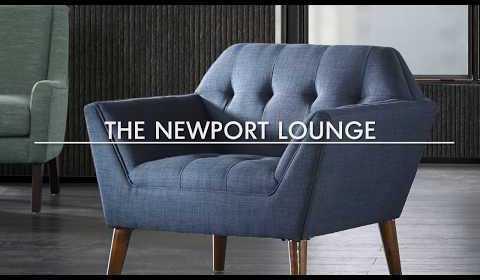 Olliix.com Accent Chairs - Newport Lounge Chair Charcoal