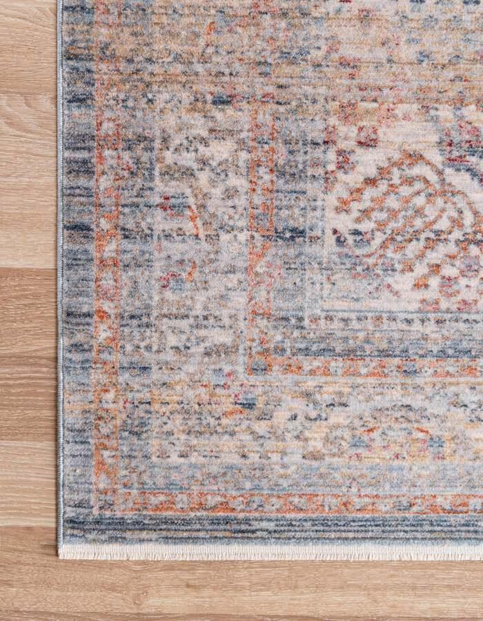 Unique Loom Indoor Rugs - Noble 10x14 Blue & Beige