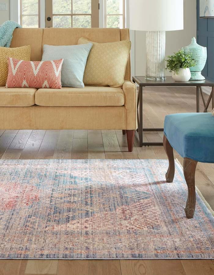 Unique Loom Indoor Rugs - Noble 10x14 Blue & Beige