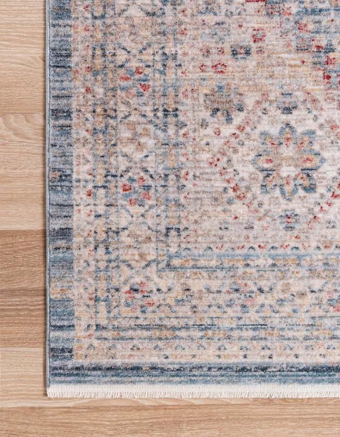 Unique Loom Indoor Rugs - Noble 10x14 Medallion Blue & Beige