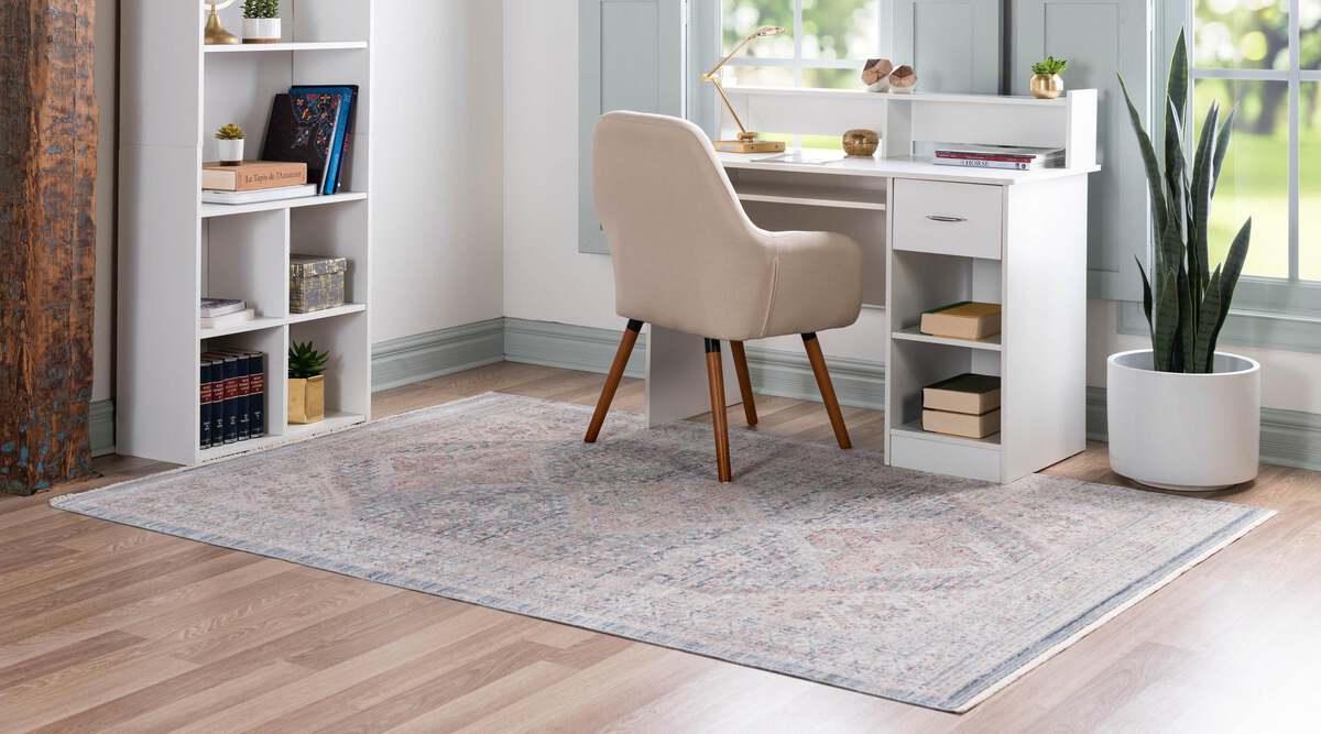 Unique Loom Indoor Rugs - Noble 10x14 Medallion Blue & Beige