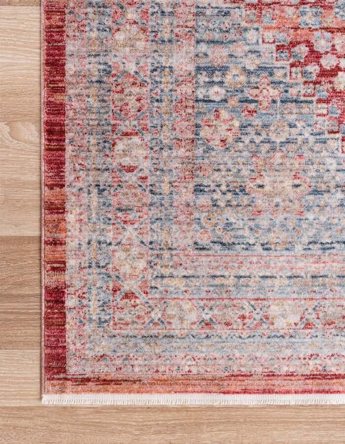 Unique Loom Indoor Rugs - Noble 10x14 Red & Beige